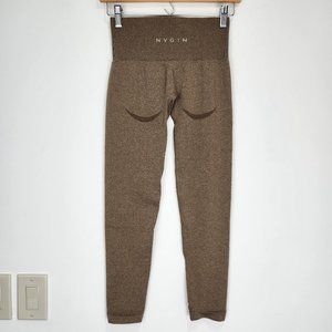 NVGTN Curve Seamless Leggings Womens Small Mocha Beige Athletic Training